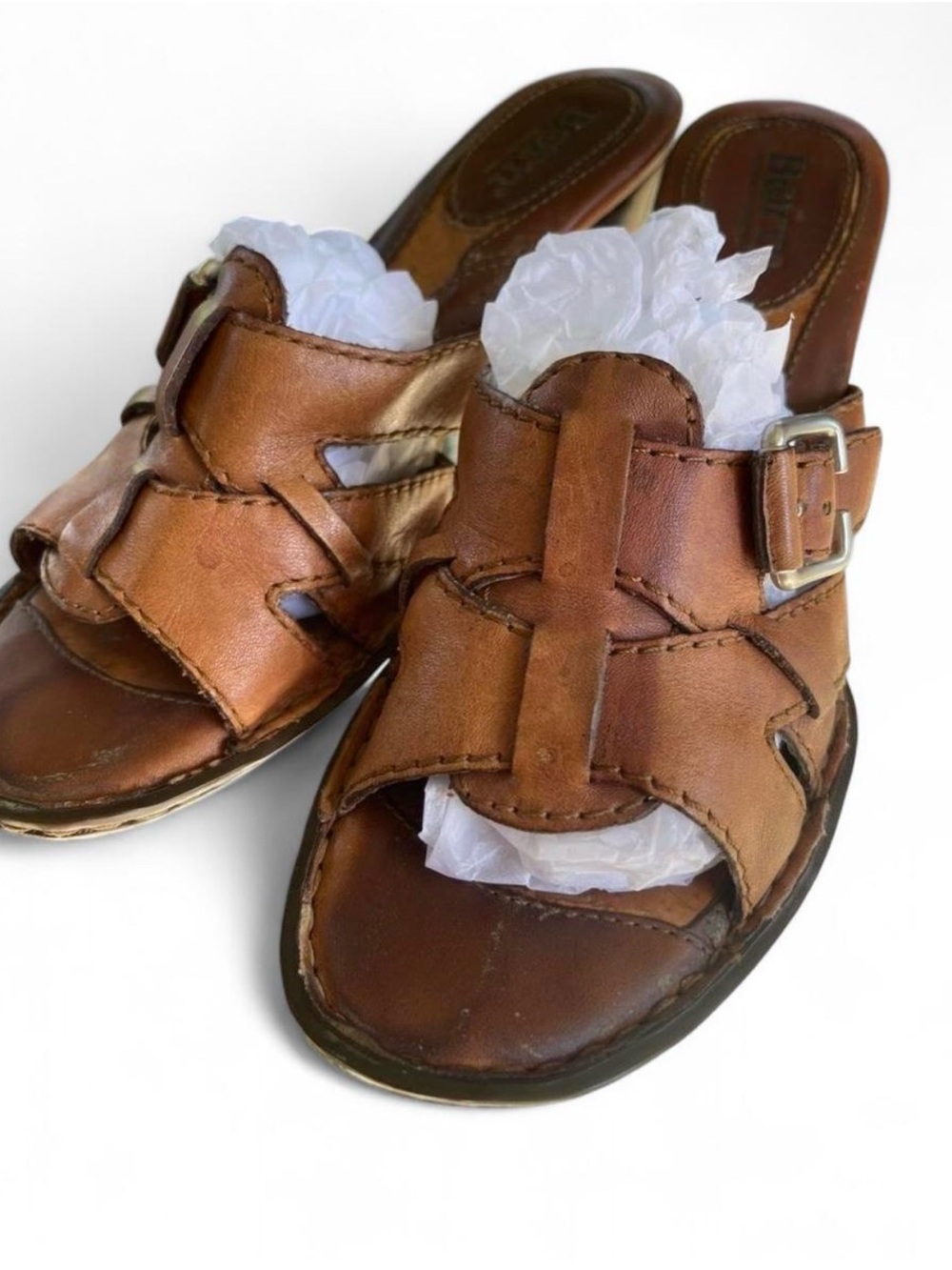 🤎 Vintage Børn Handcrafted Leather Heels 🤎